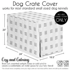 Sweet Jojo Designs Dog Crate Kennel Cover 24in. Boho Hatch White And Black -Kids House GUEST 0273d9dd da74 4ffc a49c ef01cff7b8fb