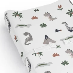 Sweet Jojo Designs Boy Girl Gender Neutral Unisex Changing Pad Sheet Modern Dinosaurs Multicolor -Kids House GUEST 02852f60 3aeb 41f0 9fcb aecd4471505d