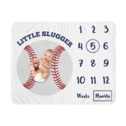 Sweet Jojo Designs Boy Milestone Swaddle Baby Blanket Baseball Patch Collection -Kids House GUEST 032bf69f f388 48cd acb9 769532580b90