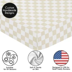 Sweet Jojo Designs Boy, Girl, Unisex/Gender Neutral Baby Fitted Crib Sheet Gingham Checkered Plaid Beige And White 11 Sweet Jojo Designs Boy, Girl, Unisex/Gender Neutral Baby Fitted Crib Sheet Gingham Checkered Plaid Beige And White -Kids House GUEST 04df27b9 2238 440d 89f6 f49d599acbfe