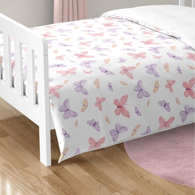 Sweet Jojo Designs Girl Toddler Bedding Set Butterfly Blush Pink And Purple 5pc 7 Sweet Jojo Designs Girl Toddler Bedding Set Butterfly Blush Pink And Purple 5pc - Image 5