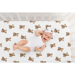 Sweet Jojo Designs Boy, Girl, Unisex/Gender Neutral Baby Fitted Crib Sheet Boho Teddy Bear Brown And White -Kids House GUEST 0bb0a864 ab44 4f59 9868 6301a5f1a49a