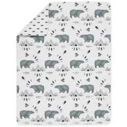 Sweet Jojo Designs Boy Toddler Bedding Set Bear Mountain White And Blue 5pc -Kids House GUEST 0f3cf3f8 e3c7 428a a8ad 4b94a6886142