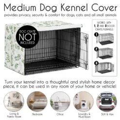 Sweet Jojo Designs Dog Crate Kennel Cover 36in. Botanical Green And White -Kids House GUEST 11cd8f55 548f 401d b8be 658bd18c579c