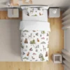 Sweet Jojo Designs Boy Girl Gender Neutral Unisex Toddler Bedding Set Watercolor Woodland Forest Animals Green Brown White 5pc -Kids House GUEST 13f050a5 f601 4849 bcc9 a28745de7669