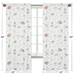 2pc Animal Print Sweet Jojo Designs On The Farm Window Panel - Sweet Jojo Designs -Kids House GUEST 14e7036d 3efa 49ff 8527 07fc09f779d7