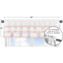 Sweet Jojo Designs Window Valance Treatment 54in. Boho Fringe White And Pink -Kids House GUEST 15fb1ab5 3f8c 49bb a51f 05e81269ca4b