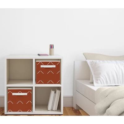 Sweet Jojo Designs Boy Or Girl Gender Neutral Unisex Set Of 2 Kids' Decorative Fabric Storage Bins Orange Diamond Tuft Orange And Ivory 3 Sweet Jojo Designs Boy Or Girl Gender Neutral Unisex Set Of 2 Kids' Decorative Fabric Storage Bins Orange Diamond Tuft Orange And Ivory