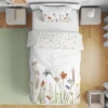 Sweet Jojo Designs Girl Toddler Bedding Set Watercolor Floral Garden Green Blue And Orange 5pc -Kids House GUEST 195375ee d221 4969 b13c 164095a8c2ba