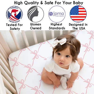 Sweet Jojo Designs Girl Fitted Crib Sheets Set Ballerina And Ballet Bows Pink And White 2pc 4 Sweet Jojo Designs Girl Fitted Crib Sheets Set Ballerina And Ballet Bows Pink And White 2pc - Image 2