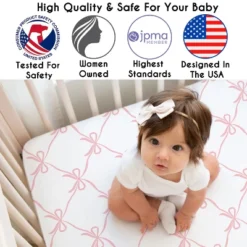 Sweet Jojo Designs Girl Baby Crib Bedding Set - Ballerina And Ballet Bows Pink And White 4pc -Kids House GUEST 1cafb39b 7e9d 4d4f 8868 6992ca9acf65