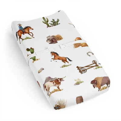 Sweet Jojo Designs Boy Changing Pad Sheet Country Western Taupe Brown And Cream 8 Sweet Jojo Designs Boy Changing Pad Sheet Country Western Taupe Brown And Cream - Image 6