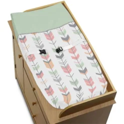 Sweet Jojo Designs Changing Pad Cover - Mod Arrow - Coral/Mint -Kids House GUEST 22123070 8d35 4caf a6d5 b938a9e5e1d0