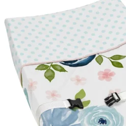 Sweet Jojo Designs Girl Changing Pad Cover Watercolor Floral Blue Pink And White -Kids House GUEST 22d1a8a2 87d4 48a9 bc78 5a1148ceedef