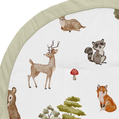 Sweet Jojo Designs Boy Girl Gender Neutral Unisex Baby Tummy Time Playmat Watercolor Woodland Forest Animals Multicolor 4 Sweet Jojo Designs Boy Girl Gender Neutral Unisex Baby Tummy Time Playmat Watercolor Woodland Forest Animals Multicolor - Image 2