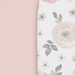 Sweet Jojo Designs Girl Baby Bassinet Fitted Sheets Set Watercolor Floral Pink Grey And White 2pc -Kids House GUEST 242c046c 1224 47e7 833a 6067e2128f6b