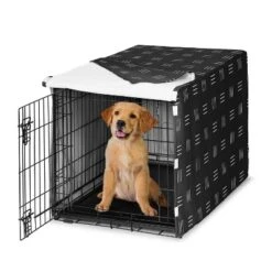 Sweet Jojo Designs Dog Crate Kennel Cover 36in. Boho Hatch Black And White -Kids House GUEST 264cc493 650e 4760 b20b f2d0e32a6483