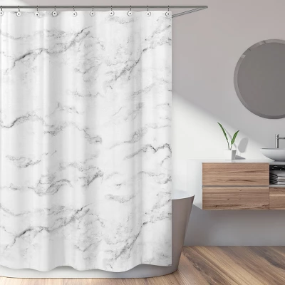 Sweet Jojo Designs Shower Curtain 72in.x72in. Marble Black, White And Grey 3 Sweet Jojo Designs Shower Curtain 72in.x72in. Marble Black, White And Grey