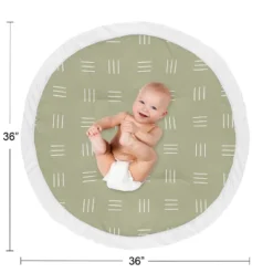 Sweet Jojo Designs Boy Or Girl Gender Neutral Unisex Baby Tummy Time Playmat Boho Hatch Green And White -Kids House GUEST 2b9d4504 1360 42d4 bfd8 8ca9403cbc78