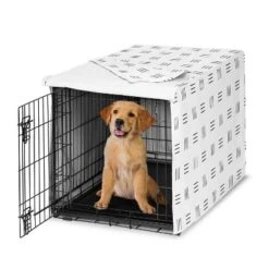Sweet Jojo Designs Dog Crate Kennel Cover 36in. Boho Hatch White And Black -Kids House GUEST 2c22d6e8 83d2 45bf 82d1 9c364267b95c