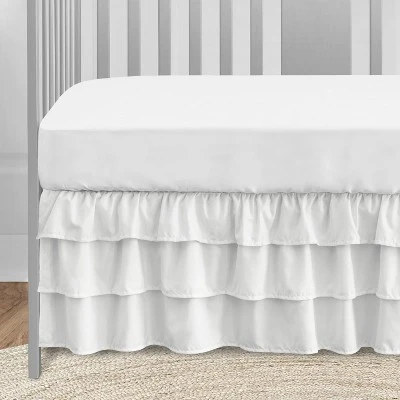 Sweet Jojo Designs Boy, Girl, Gender Neutral 3 Tiered Ruffle Crib Bed Skirt Harper White 4 Sweet Jojo Designs Boy, Girl, Gender Neutral 3 Tiered Ruffle Crib Bed Skirt Harper White - Image 2