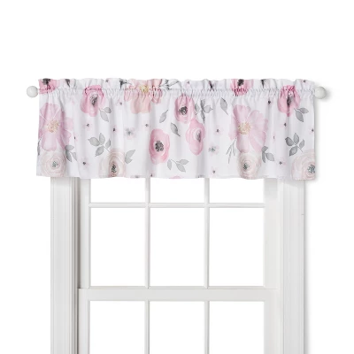 Sweet Jojo Designs Crib Bedding Set - Watercolor Floral - 11pc Pink/Gray 8 Sweet Jojo Designs Crib Bedding Set - Watercolor Floral - 11pc Pink/Gray - Image 6