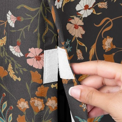 Sweet Jojo Designs Girl Dog Crate Kennel Cover 48in. Boho Floral Wildflower Black And Orange 4 Sweet Jojo Designs Girl Dog Crate Kennel Cover 48in. Boho Floral Wildflower Black And Orange - Image 2