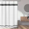 Sweet Jojo Designs Shower Curtain 72in.x72in. Hotel White And Black -Kids House GUEST 2dbd8bfa 045d 4d55 8151 b33f162e5e84