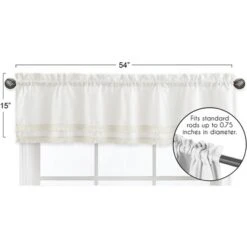 Sweet Jojo Designs Boy, Girl, Unisex/Gender Neutral Window Valance Treatment 54in. Diamond Tuft Solid Ivory -Kids House GUEST 33d82546 5738 4e15 870d 76a608957c7d
