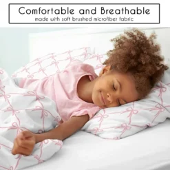 Sweet Jojo Designs Girl Twin Comforter Bedding Set Ballerina And Ballet Bows Pink And White 2pc -Kids House GUEST 34dd8249 0ffe 4d7b 9e2e 22006d928728