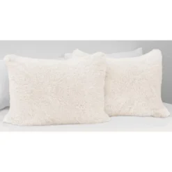 Sweet Jojo Designs Throw Pillow Covers Boho Faux Fur Ivory 2pc -Kids House GUEST 3573df2e 2bef 473c a4e5 4a9544c8e57b