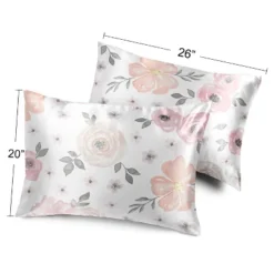 Sweet Jojo Designs Decorative Satin Pillowcases Watercolor Floral Pink And Grey 2pc 9 Sweet Jojo Designs Decorative Satin Pillowcases Watercolor Floral Pink And Grey 2pc -Kids House GUEST 37579ec5 c1dc 43cf 92e2 871bdd115050