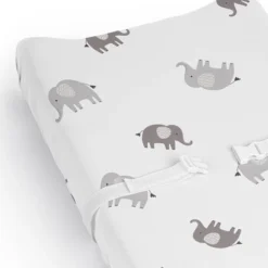 Sweet Jojo Designs Boy Girl Gender Neutral Unisex Changing Pad Sheet Boho Elephant Grey And White -Kids House GUEST 3f7a3d51 007a 461b 99ec 89b8df2785ce