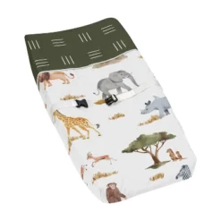 Sweet Jojo Designs Boy Or Girl Gender Neutral Unisex Changing Pad Cover Jungle Animals Yellow Orange And White -Kids House GUEST 401d3419 4795 444c abd7 0244cc70294c