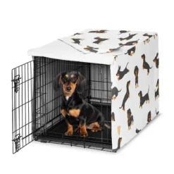 Sweet Jojo Designs Boy, Girl, Unisex/Gender Neutral Dog Crate Kennel Cover 36in. Dachshund Cartoon Puppy Black And Tan -Kids House GUEST 4143f969 c2d0 4297 bb05 cc98e6919eec
