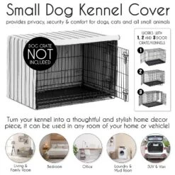Sweet Jojo Designs Dog Crate Kennel Cover 24in. Stripe White And Grey 10 Sweet Jojo Designs Dog Crate Kennel Cover 24in. Stripe White And Grey -Kids House GUEST 434be5c3 5d7c 404d 82b4 9f11531aac80