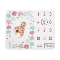 Sweet Jojo Designs Girl Baby Milestone Blanket Pop Floral Pink, Grey And Blue 13 Sweet Jojo Designs Girl Baby Milestone Blanket Pop Floral Pink, Grey And Blue -Kids House GUEST 44479bf3 d381 4b1c afd6 e515df5cb6c9