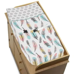 Sweet Jojo Designs Changing Pad Cover - Feather -Kids House GUEST 444ed600 1dc9 4cf1 910d e36783d5c35b