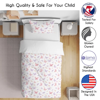 Sweet Jojo Designs Girl Toddler Bedding Set Butterfly Blush Pink And Purple 5pc 3 Sweet Jojo Designs Girl Toddler Bedding Set Butterfly Blush Pink And Purple 5pc