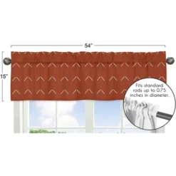 Sweet Jojo Designs Window Valance Treatment 54in. Diamond Tuft Orange And Ivory -Kids House GUEST 491c47fb b8d2 428f 9af9 50159926e3f8