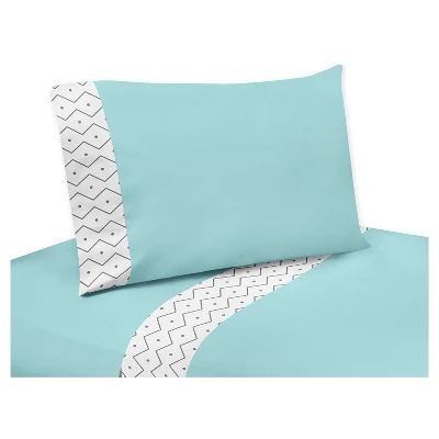 Blue & Green Mod Dinosaur Bedding Set (Toddler) - Sweet Jojo Designs 3 Blue & Green Mod Dinosaur Bedding Set (Toddler) - Sweet Jojo Designs