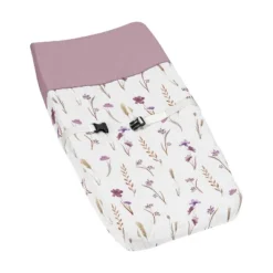 Sweet Jojo Designs Girl Changing Pad Cover Watercolor Floral Garden Purple And Taupe -Kids House GUEST 4d3029a3 8c78 44ba aab9 00781f94f919