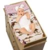Sweet Jojo Designs Girl Changing Pad Cover Western Cowgirl Pink Brown And Beige