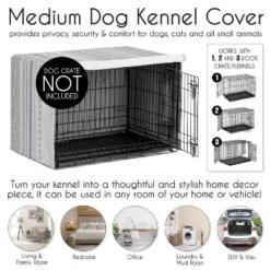 Sweet Jojo Designs Gender Neutral Unisex Dog Crate Kennel Cover 36in. Boho Jacquard White And Grey -Kids House GUEST 4fa5ae88 1545 4135 8240 3bcce6b96baa