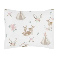 5pc Toddler Bedding Set Deer Floral - Sweet Jojo Designs