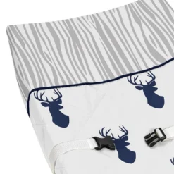 Sweet Jojo Designs Boy Changing Pad Cover Stag Navy Blue And White -Kids House GUEST 52006cd5 e083 4de3 82a4 bb1d0e3fde85