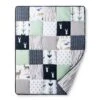 Sweet Jojo Designs Crib Bedding Set - Navy & Mint Woodsy - 11pc