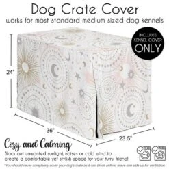 Sweet Jojo Designs Dog Crate Kennel Cover 36in. Celestial Pink Gold And Grey -Kids House GUEST 5463898e b993 46f9 93a4 cb188ecb013f