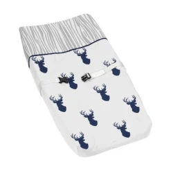 Sweet Jojo Designs Boy Changing Pad Cover Stag Navy Blue And White -Kids House GUEST 57928c98 35e4 4022 afac 0eb7a5e078b3