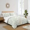 Sweet Jojo Designs Full/Queen Comforter Bedding Set Botanical Green And White 3 Pc